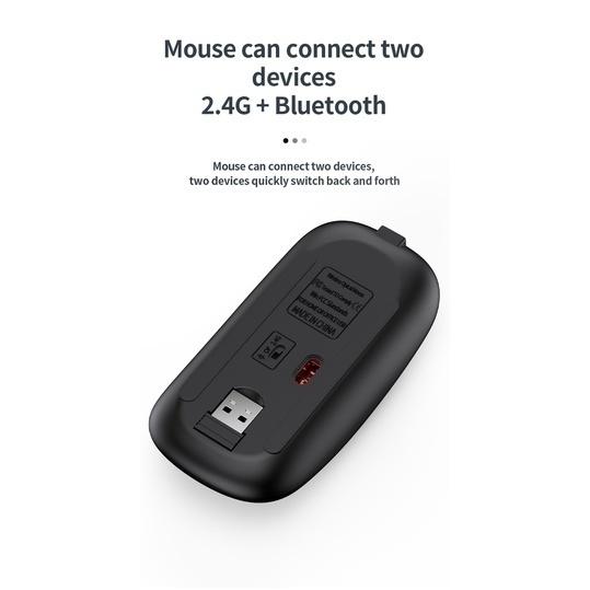 Jomaa Slim Перезаряжаемый Bluetooth-набор из клавиатуры и мыши для ноутбука, 2,4 ГГц USB Беспроводной комбинированный набор клавиатуры и мыши