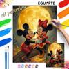 Disney Набор "Раскрась по номерам" Микки Минни Рисунок на Луне Холст DIY Картина Домашний Декор Подарок для Любителей Масляной Живописи Disney Современное Искусство на Стену