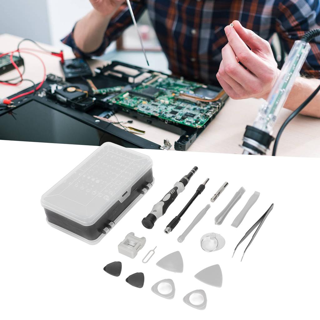115 in 1 Magnetic Screwdriver Set, Professional Electronics Repair Tool Kit with Extension Rod and Hose for Computer, Phone, Watch,