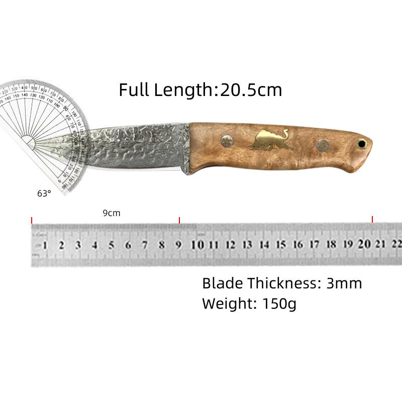 Damascus Knife Boning Meat Cutting Fruit Vegetables Kitchen Knives Damascus Steel Wooden Handle Utility Knives Chef Cooking Tool