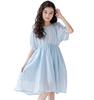 Tunic Short Light Summer Princess Perfect for Everyday YY-Natuhi Girls' Dress, Sleeve, Blue, Tencel, Soft, Clothes, Casual/Formal, Style, Ruffles,