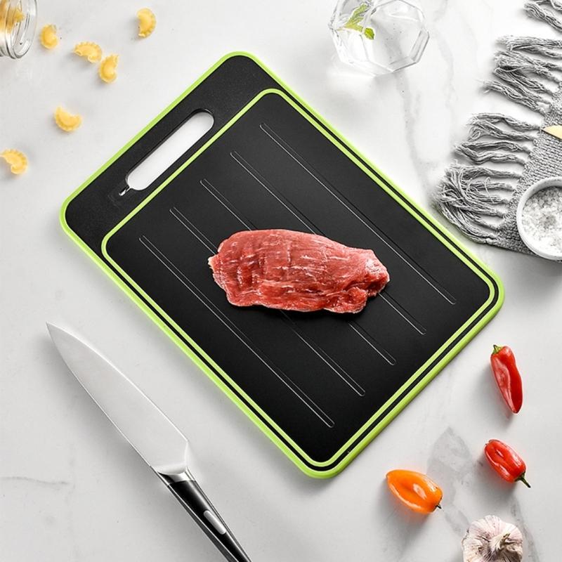 Поднос для размораживания мяса, Двусторонняя разделочная доска с теркой и точилкой, Поднос для размораживания, Кухонные принадлежности для приготовления пищи