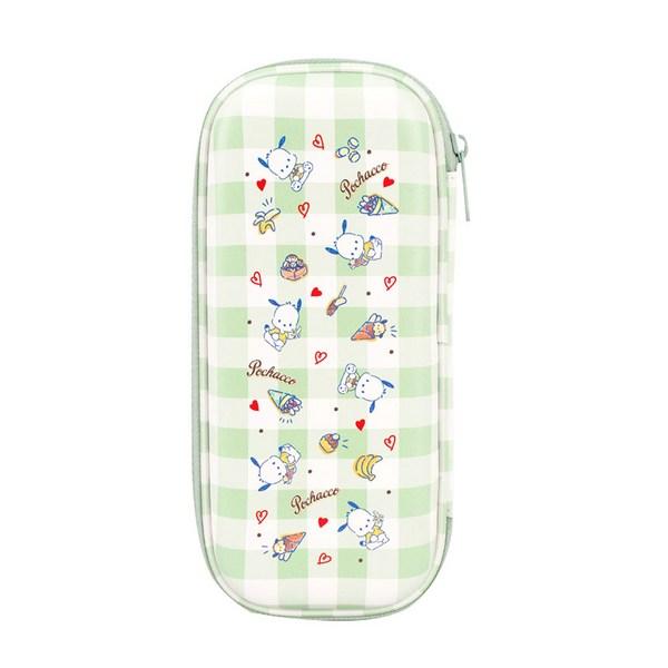 Sanrio Pochaco Character Wide EVA Pouch Pen Case Hard Pencil Case, 1 Piece, Green