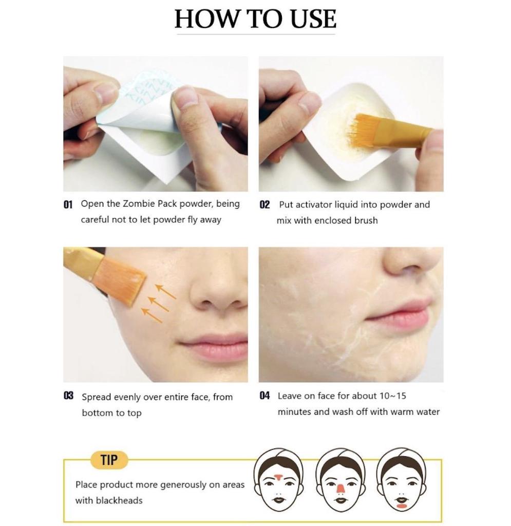 Skin1004 Zombie Pack 8PCS SET ( Special Facial Mask- Pore Tightening & Elasticity & Power Lifting )