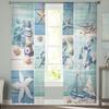 Marine Elements Lighthouse Vessel Sheer Curtains for Living Room Modern Voile Curtain Bedroom Tulle Curtains Window Drapes Decor