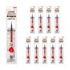 Mitsubishi Pencil Uniball ZENTO Ballpoint Pen Pack of Water-Based Refills, 0.38mm, Red, 10, UBRZ38.15 (10-Pack)
