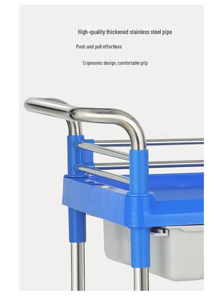 Медицинская тележка из нержавеющей стали: Маленькая тележка для хирургических инструментов и медсестринский столик