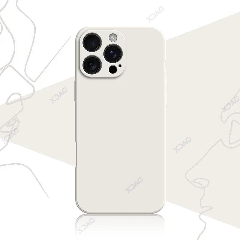 Роскошный квадратный жидкий силиконовый чехол для iPhone 16 Pro Max Plus iPhone16 16Pro 16Plus 16ProMax мягкий противоударный корпус для телефона