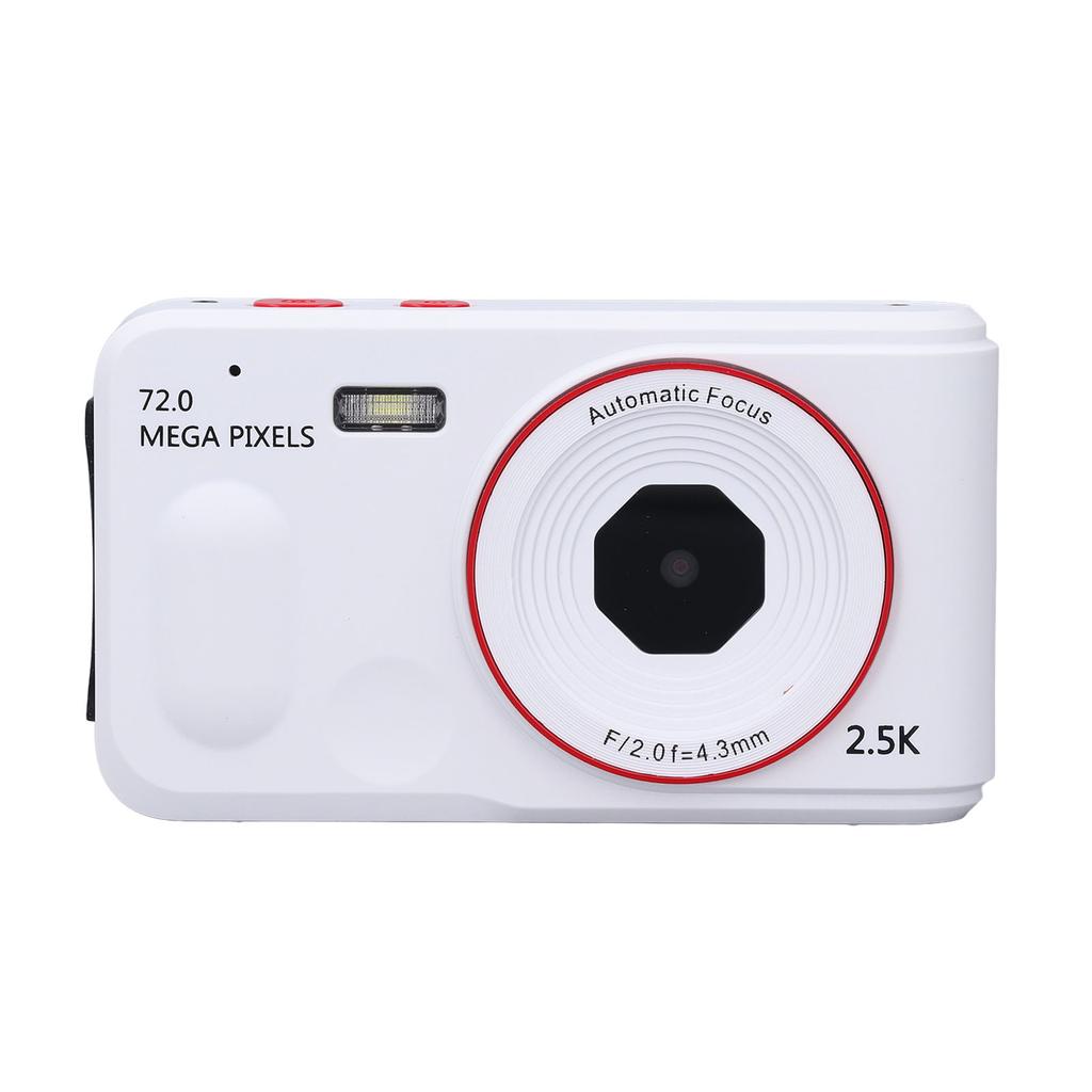 Digital Camera 72MP 2.5K 16x Zoom Auto Focus Anti Shake 2.4 Inch Screen Portable Compact Camera for