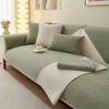 Chenille Machine Washable Sofa Cover Non-slip Solid Color Armchair Couch and L Shaped Cushion Towel