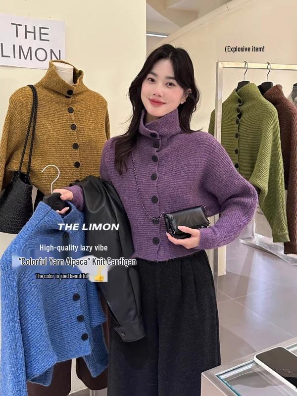Women's Lazy Style Turtleneck Loose Slimming Knit Sweater - Winter Fashion