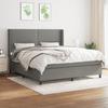 3131362 vidaXL Divan Bed with Mattress Dark Grey 160x200cm Fabric