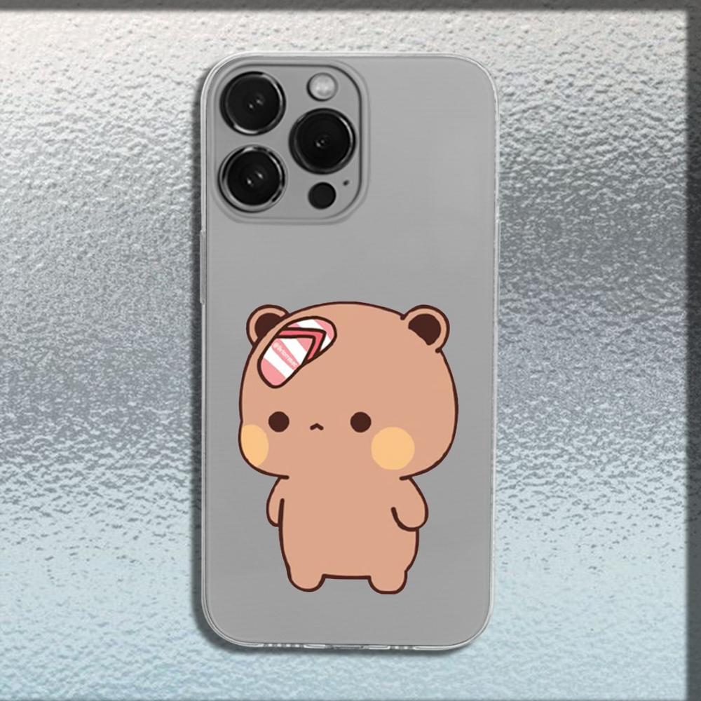 Cute BuBu DuDu Phone Case For iPhone 16,15,14,13,12,11 Plus,Pro,Max,XR,XS,X,Plus,SE,Mini Transparent Soft Cover