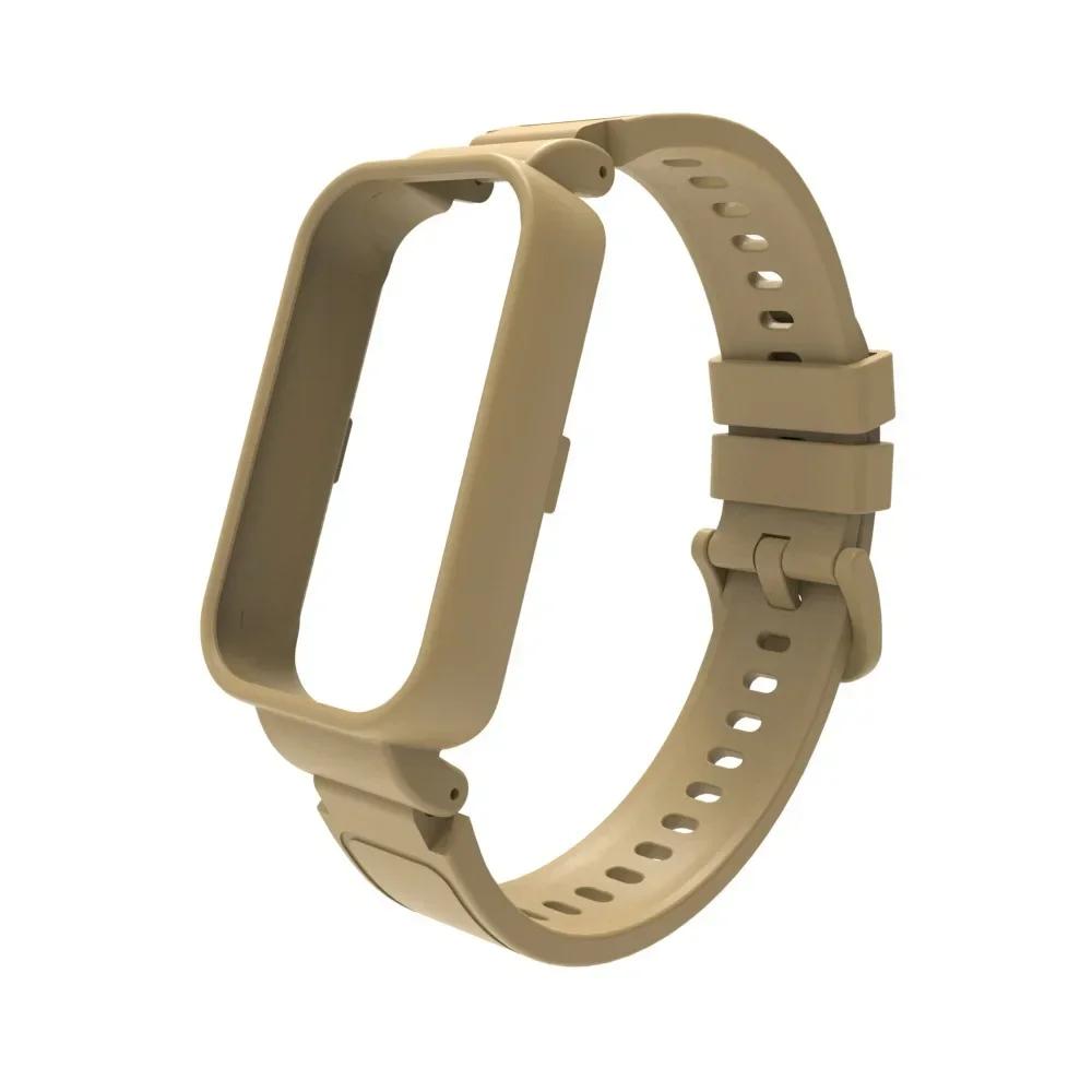 Силиконовый ремешок для часов для Redmi Smart Band 2, сменный спортивный браслет для Xiaomi Smart Band 8 Active, мягкий чехол, аксессуары