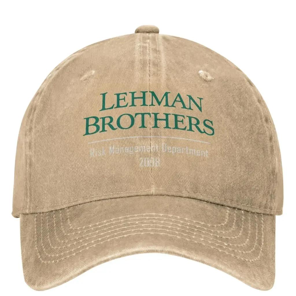 LehUnisex Brothers Risk UnisexageUnisext DepartUnisext Washed Baseball Cap Bank Logo Trucker Hat Unisex Unisex SunProof Baseball Caps