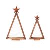 Standing Up Illuminated Christmas Tree Decoration Wood Miniature Christmas Tree Decoration For Desktop Mantels Shelf
