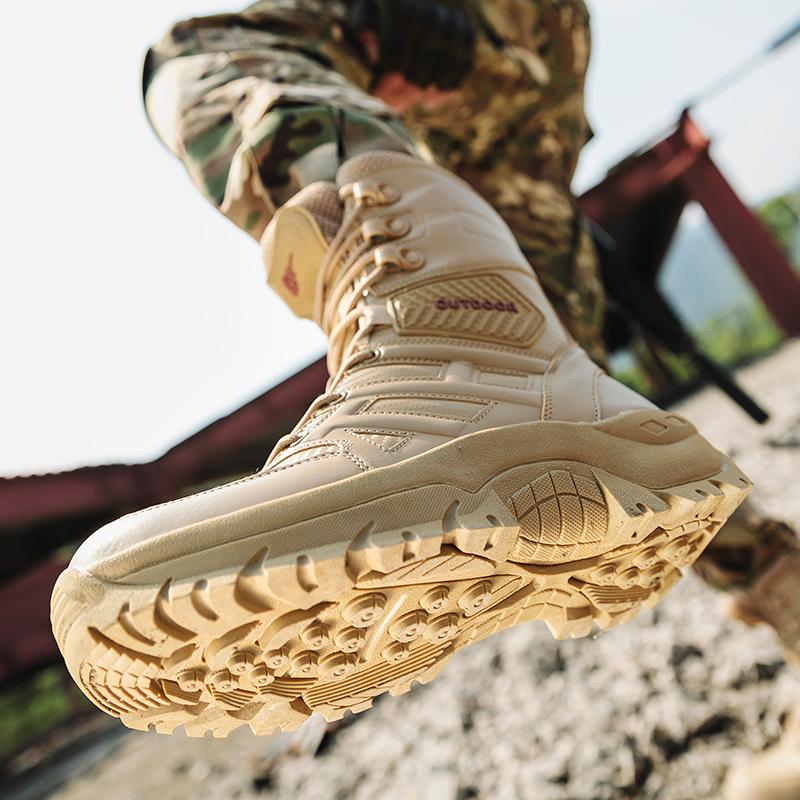39-47 Men's Boots Desert Military Boots Ankle Outdoor Work Boots Male Non Slip Hiking Climbing Shoes