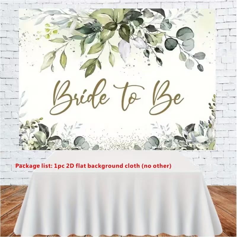 2D Eucalyptus Greenery Backdrop Bride To Be Engagement Party Background