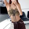 Женские сексуальные летние топы на бретельках с открытой спиной для вечеринок, клубов, уличной одежды Y2k, винтажные, бандажные, с завязками, кроп-топы