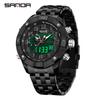 SANDA Новые трендовые часы Крутые модные электронные часы Многофункциональные спортивные водонепроницаемые электронные часы