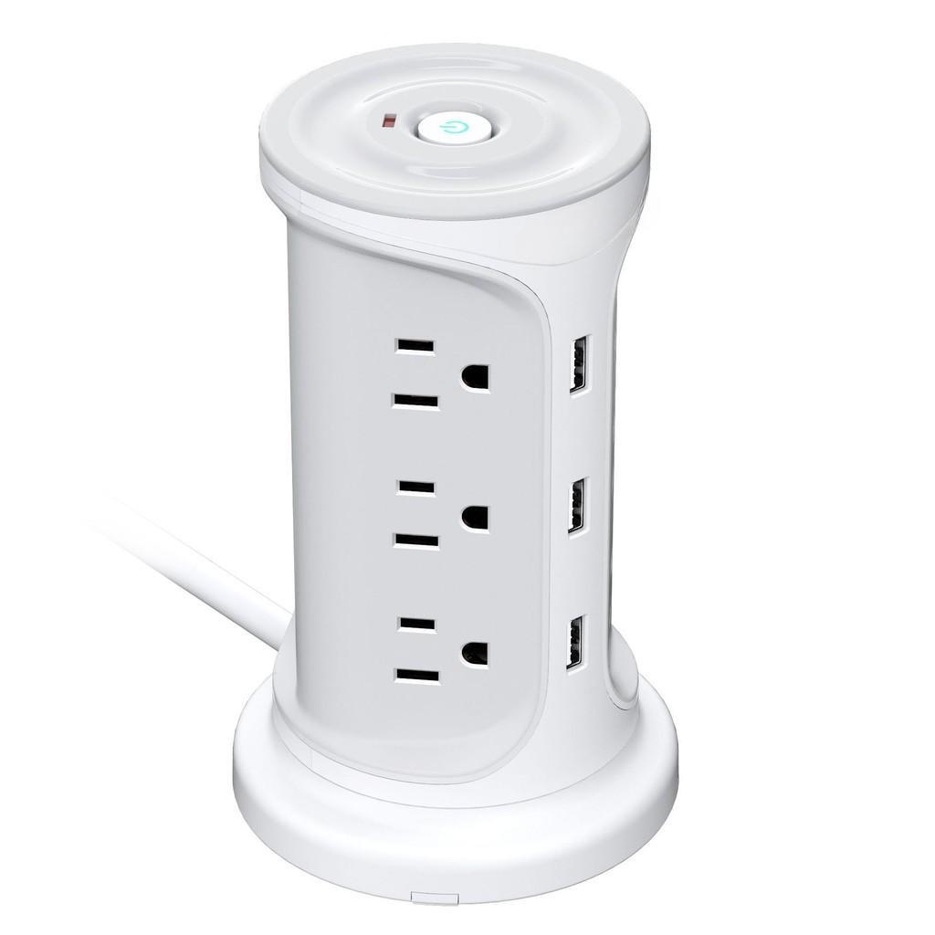 Office Multiple Ports Socket Board Portable Tower Extenders With USB Ports Household High Power Vertical Socket