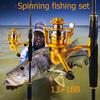 Набор для спиннинговой рыбалки, 4 секции, спиннинговая удочка, комбо, 13 + 1 BB, спиннинговая катушка, пресноводная рыбалка