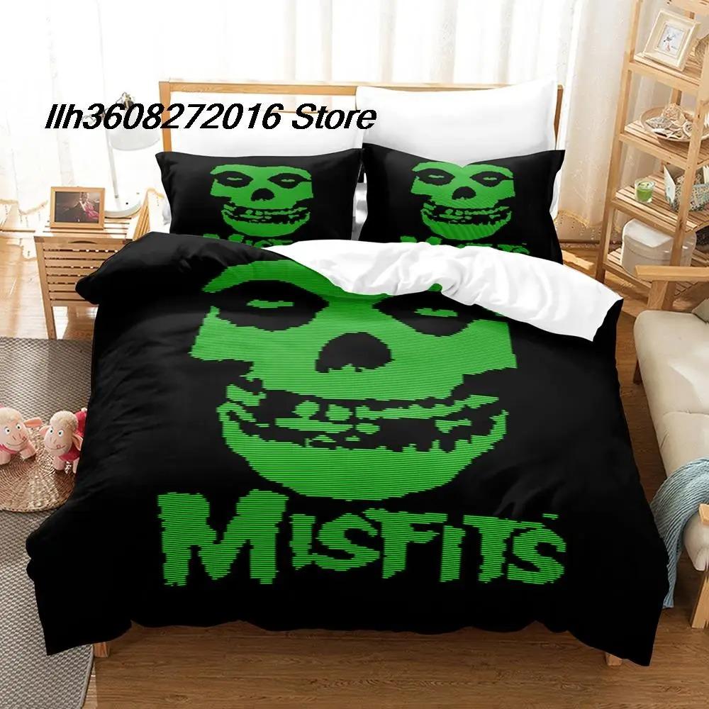 New The Misfits Glenn Danzig Bedding Set Single Twin Full Queen King Size Bed Set Aldult Kid Bedroom Duvetcover Sets 3D Skull