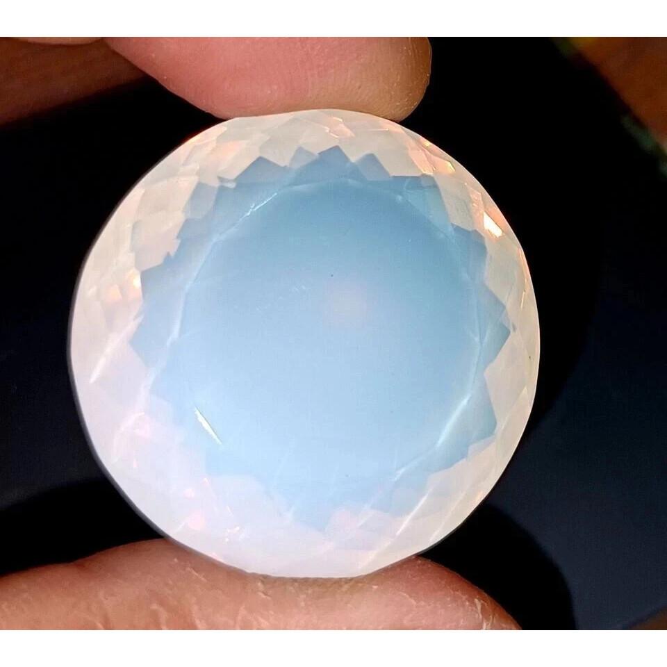 Natural White Opal 100 Ct+ Round Cut Certified Stunning Loose Gemstone
