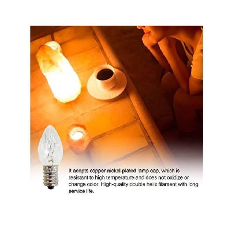 Серебряная лампочка E14 220v 10w C7 с острым кончиком, маленький винт, лампа для соляной лампы, аромалампы, ночник, лампа накаливания