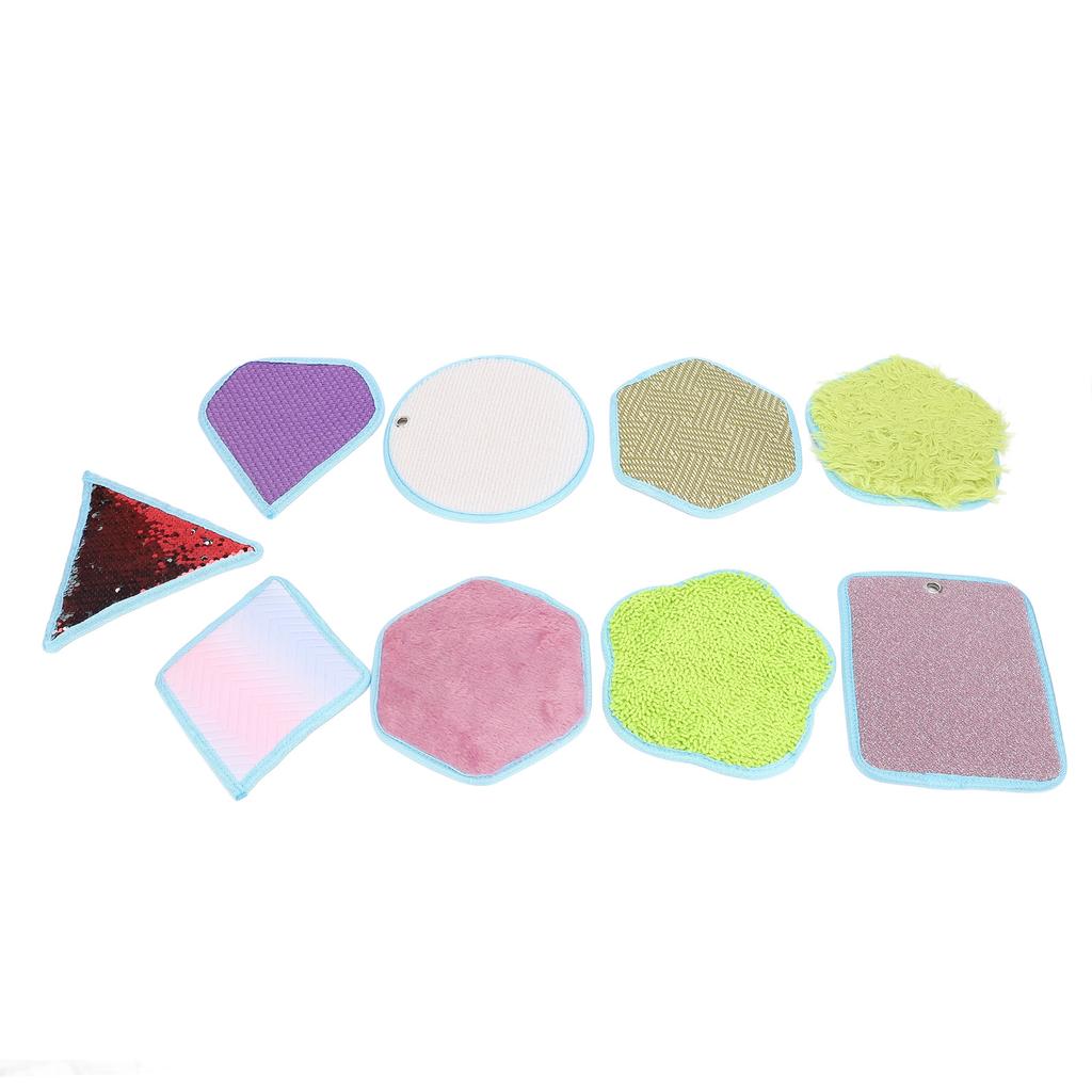 9pcs Sensory Mini Mat Educational Tactile Sensory Toy Textured Activity Game Assorted Sensory Tiles for Autism ADHD