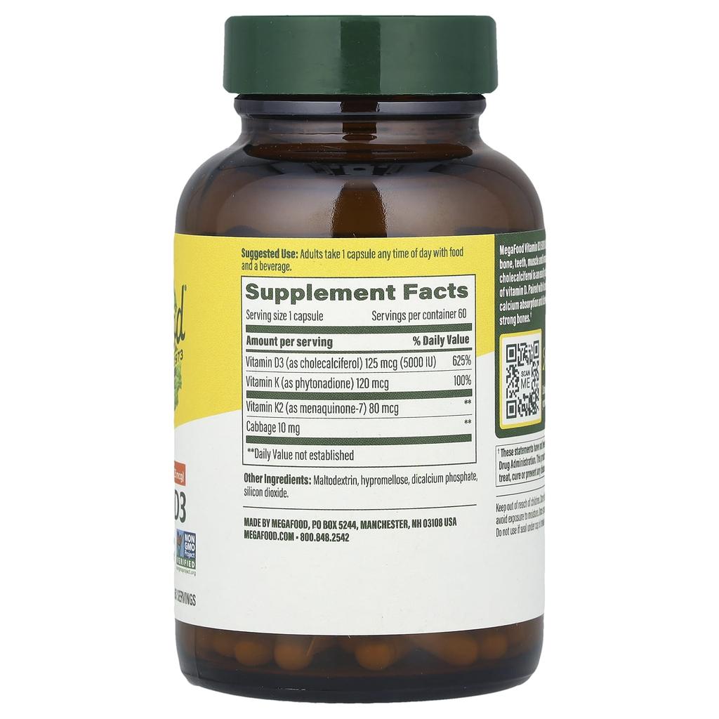 Vitamin D3, 125Mcg (5,000Iu), 60 Mini Capsules