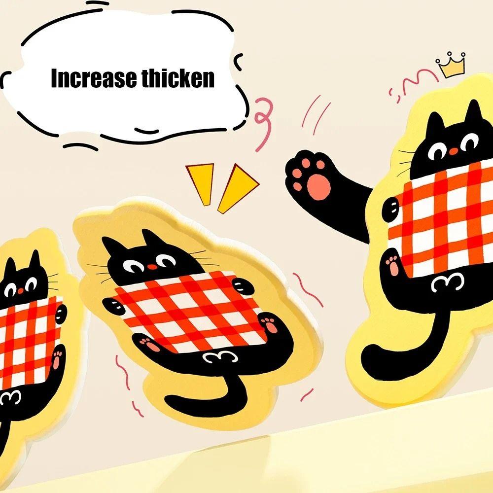 Diatom Mud Absorbent Coaster Cartoon Kitten Heat Insulation Coaster for Home Office