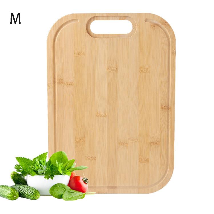 Бамбуковая разделочная доска для кухни, разделочная доска с глубокой канавкой для сока, деревянная разделочная доска для мяса, овощей, удобная ручка - Кухонные гаджеты в подарок