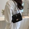 Trendy Small Square Pu Shoulder Bag For Casual Street Fashion In Black Pink Yellow And White