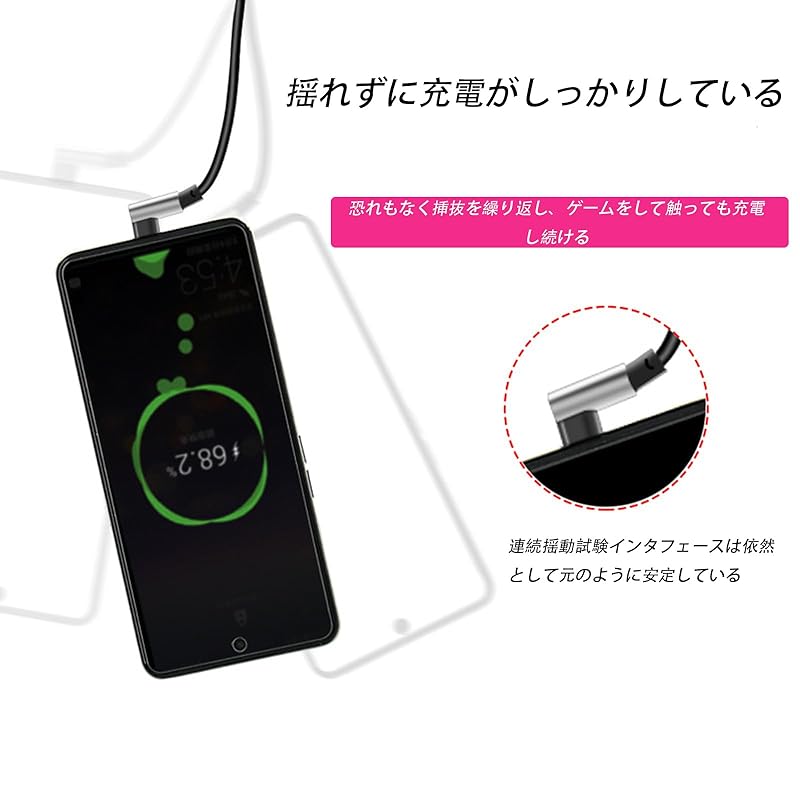 USB C L-shape Cable PD 100W L Type Type-c 5A Fast Charging 2.0 Data Transmission Phone 16 series/Phone 15 series/Galaxy/Pixel/HP/Switch Etc. Support