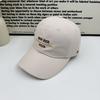Soft top embroidered baseball cap women's spring and summer versatile face small letter cap casual sun hat male tide