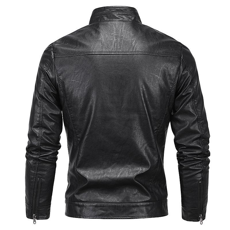 Куртка из искусственной кожи осень-зима новая мужская флисовая кожаная куртка Locomotive молодежная повседневная куртка большого размера