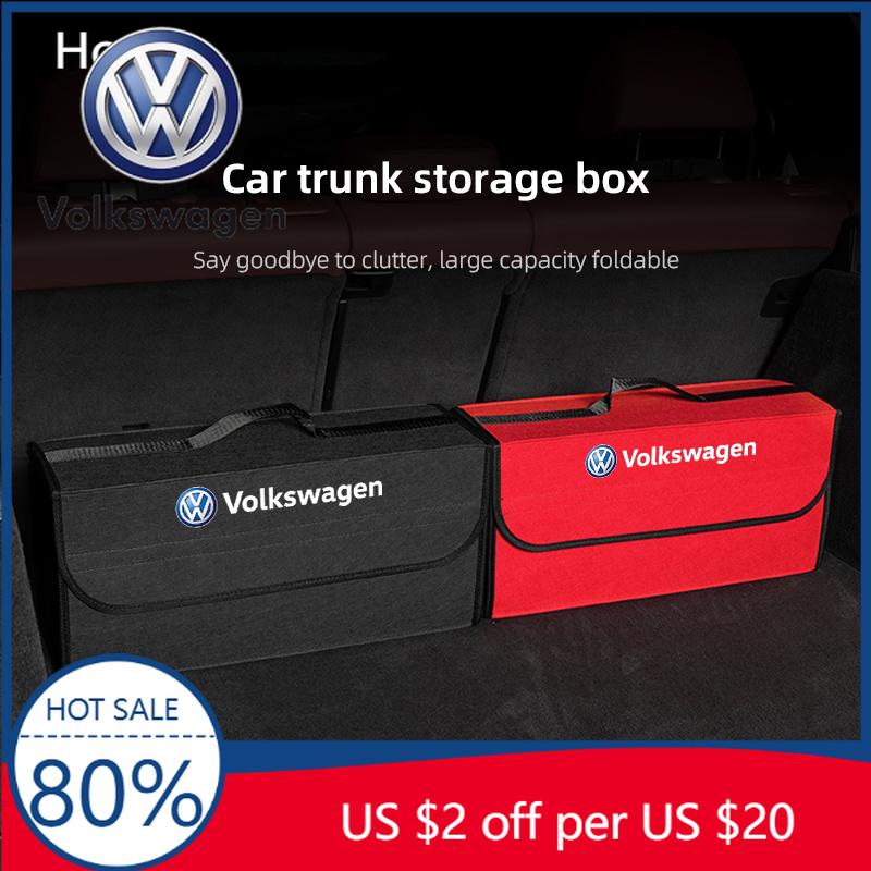 For VW Volkswagen Jetta MK5 Golf Car Logo Large Space Foldable Storage Box Car Trunk Travel Bag For Volkswagen VW RLine R Golf A