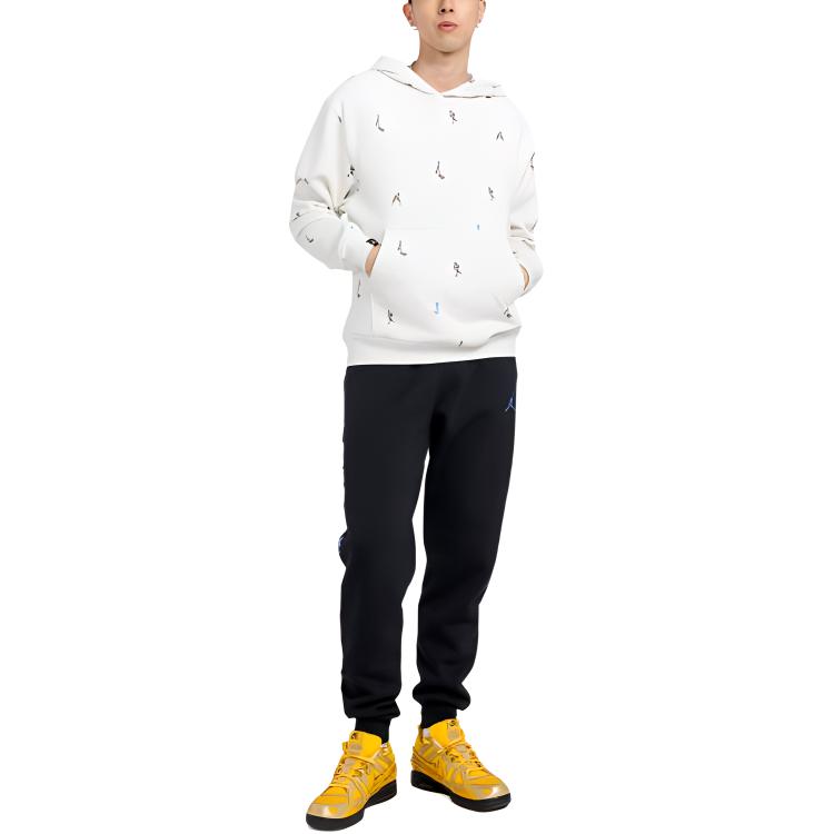 Jordan Sweatshirts Men's White Hooded Moderate DC9708-141