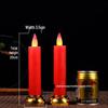 Red LED Battery-Operated Candle for Buddha Offering and God of Wealth Ornament