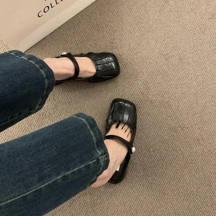 Модные корейские новые летние женские туфли в стиле ретро, сандалии большого размера для женщин, модные повседневные туфли на плоской подошве для женщин