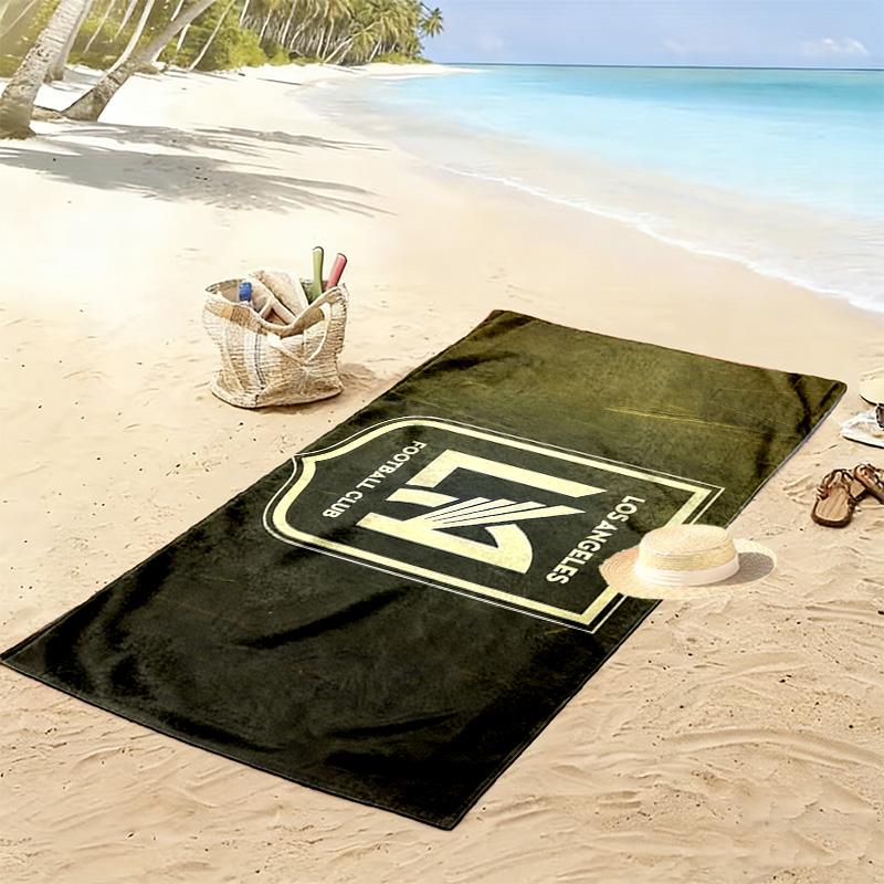 Los Angeles Football Club Print Beach Towel, Large Soft Quick Dry Towel for Beach Camping Swimming