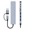 8 In 1 USB C Hub Multiport USB 3.0 Expander With Cable Portable Data Adapter Card Reader For Laptop PC Printer Flash Drive