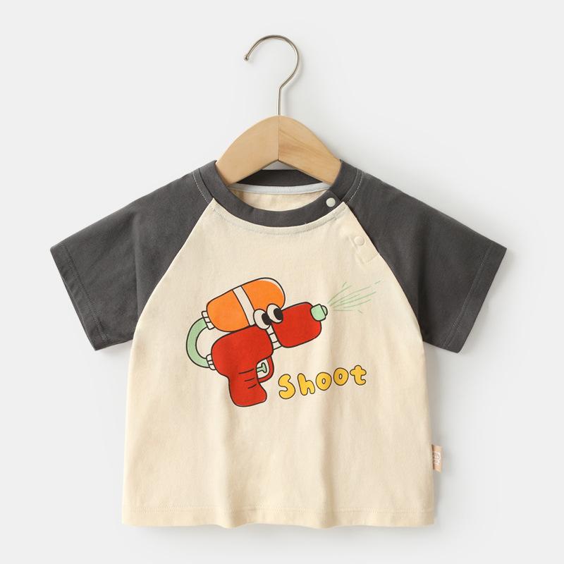 Baby Clothes Casual Short-sleeved T-shirts Summer Clothes Boys Girls Baby Children Children Summer Half-sleeved Tops