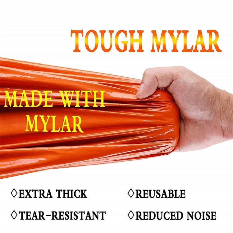 Аварийный спальный мешок для жизни на природе, теплоизоляция, водонепроницаемая полиэфирная пленка, аварийное кемпинговое, кемпинговое и спасательное снаряжение.