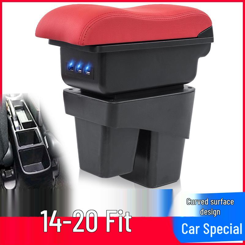 Совместимо с 2014-20 Honda Fit GK5 Третьего Поколения Спортивный Салон Центральный Подлокотник-Бокс.