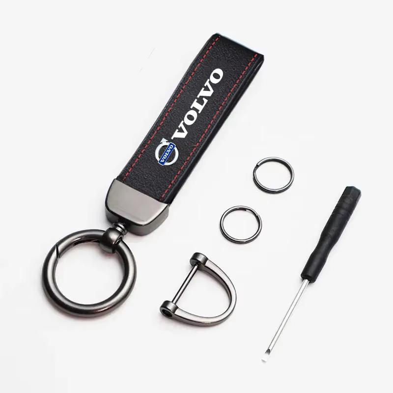 Car Logo Tire Wheel Valve Caps Cover Car Key Chain Ring Keychain For Volvo T6 V90 V60 V40 XC90 S60 C30 XC60 V50 V70 S90 XC40 S80