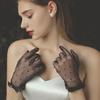 Черные кружевные перчатки с цветочным бантом для свадебных, студийных и фотоаксессуаров