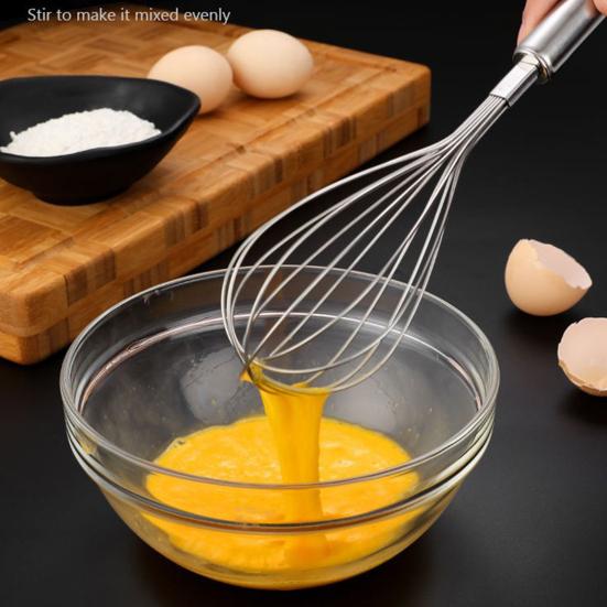 Egg Beater Set Manual Rotary Mixer with Silicone Brush Spatula