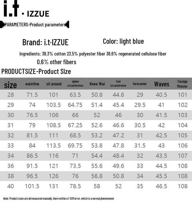 Izzue it Мужские джинсы из лиоцелла Tencel свободного прямого кроя